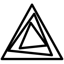 A simple outline of a bicycle in black on a white background