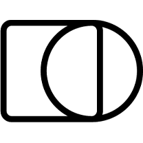 A simple black outline of a leaf